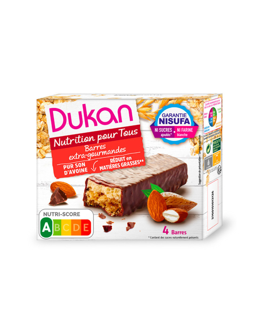 Dukan barrette di crusca con cioccolato fondente