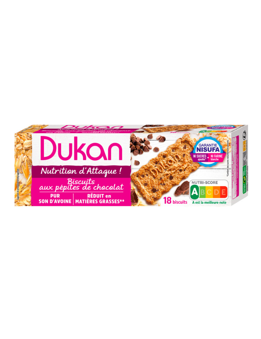 Dukan Biscotti di crusca d'avena e gocce di cioccolato